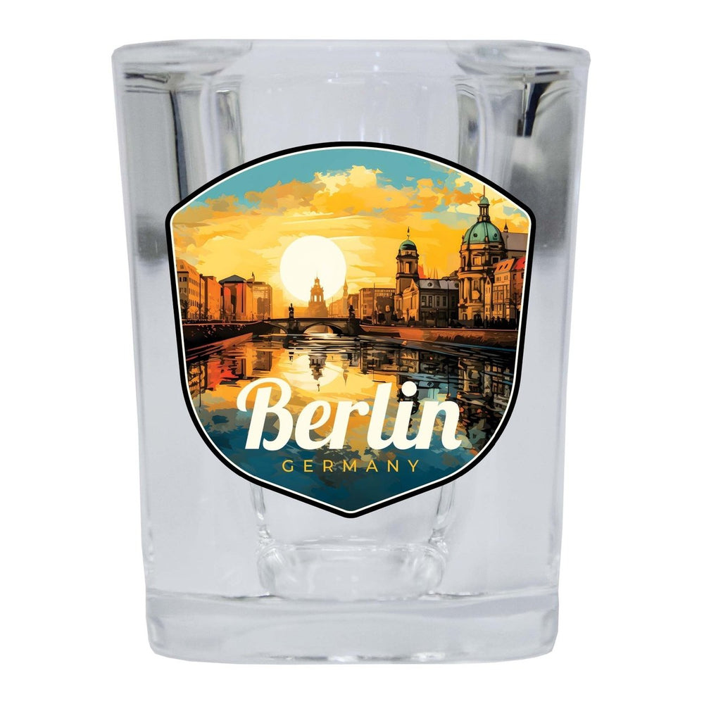 Berlin Germany Design C Souvenir 2 Ounce Shot Glass Square Image 2