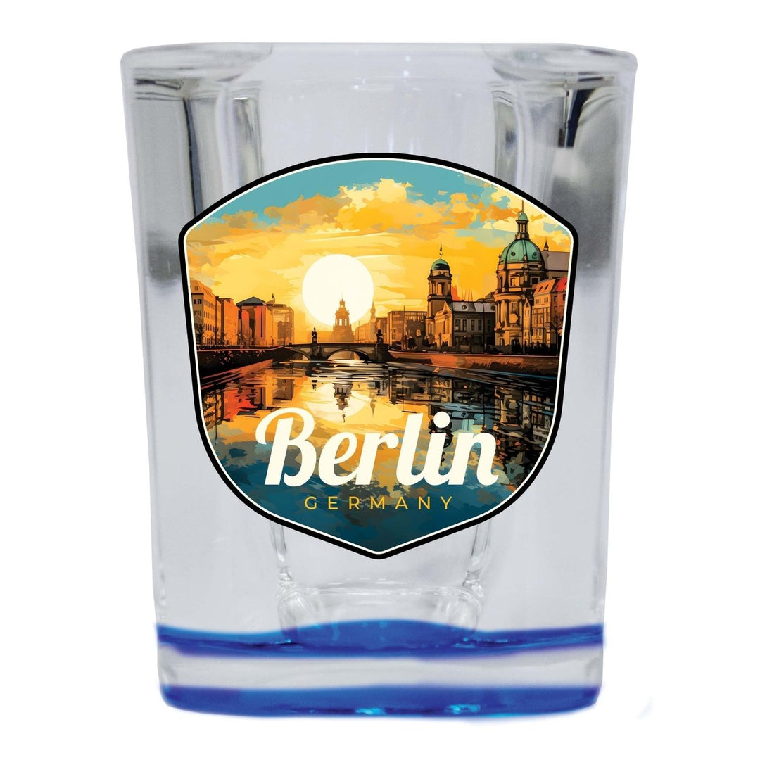 Berlin Germany Design C Souvenir 2 Ounce Shot Glass Square Image 3