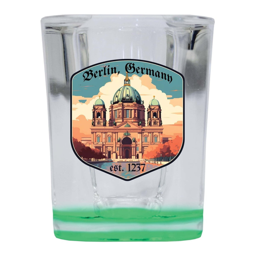 Berlin Germany Design B Souvenir 2 Ounce Shot Glass Square Image 2