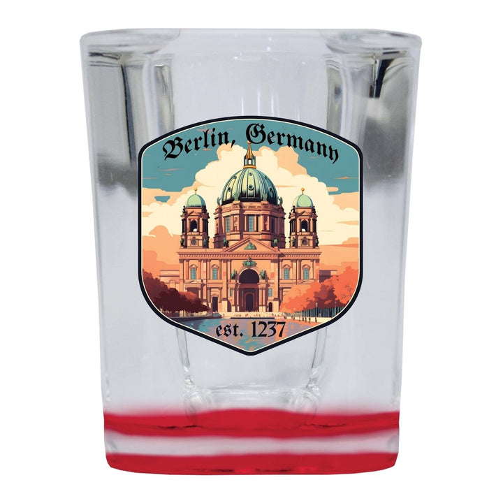 Berlin Germany Design B Souvenir 2 Ounce Shot Glass Square Image 3