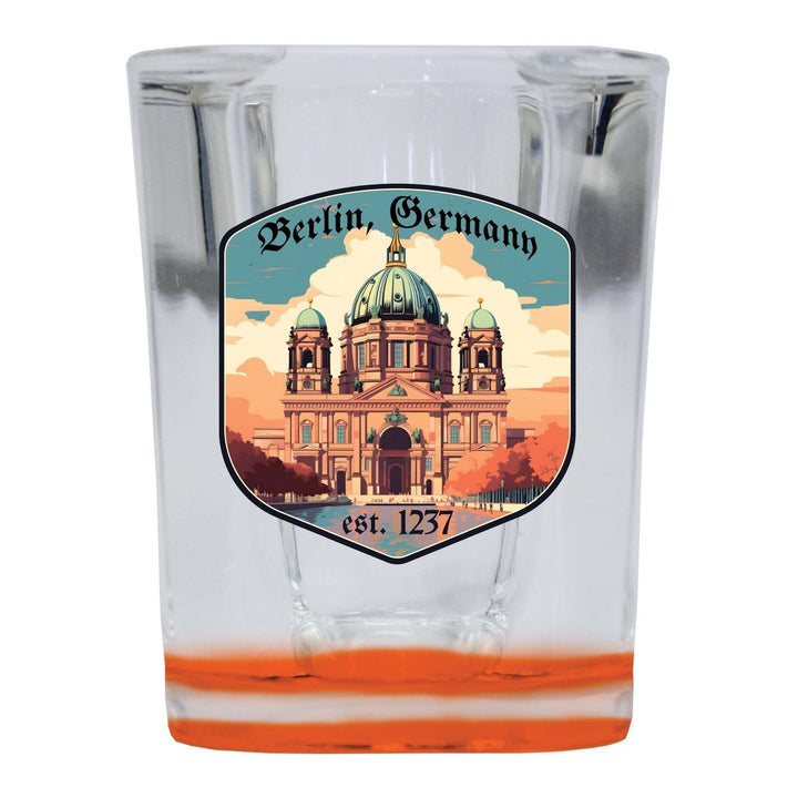 Berlin Germany Design B Souvenir 2 Ounce Shot Glass Square Image 4