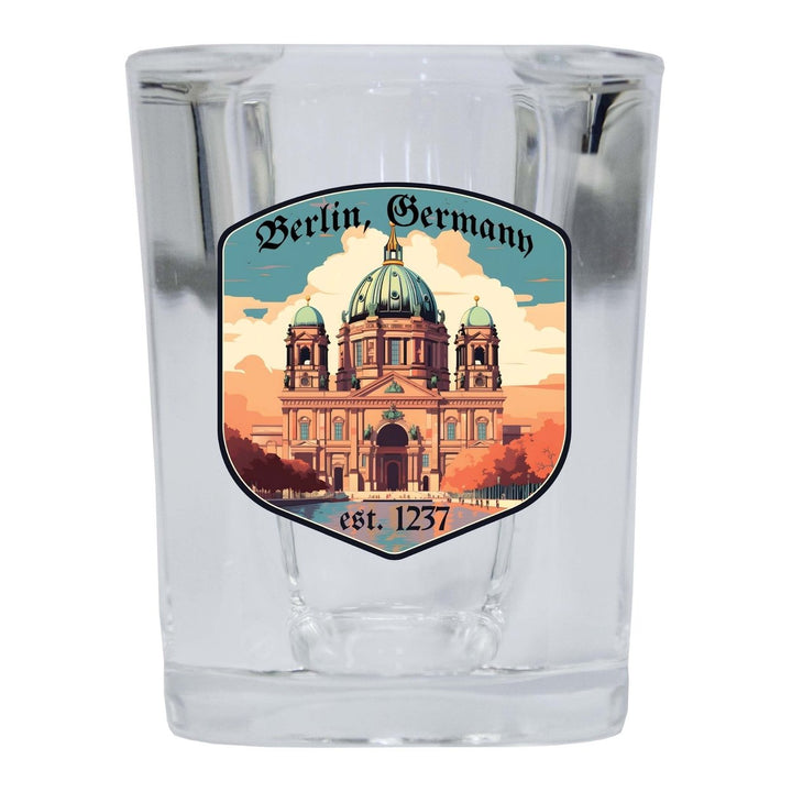 Berlin Germany Design B Souvenir 2 Ounce Shot Glass Square Image 4