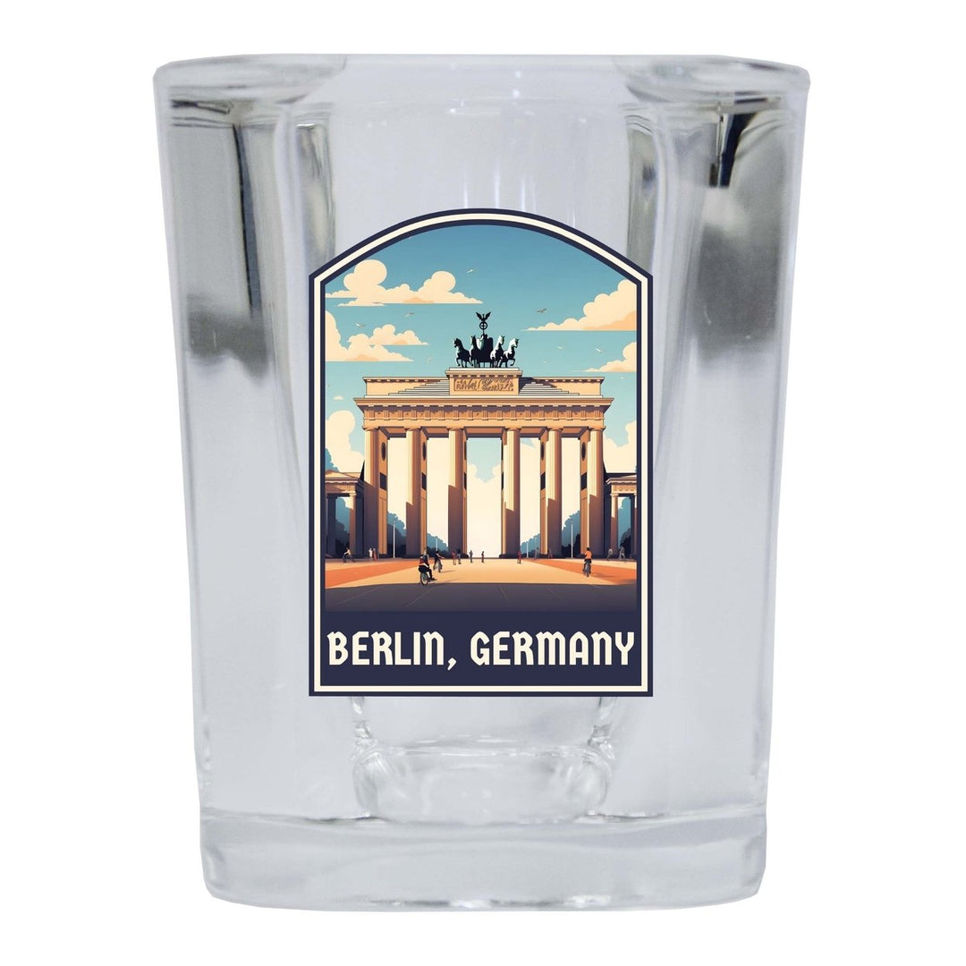 Berlin Germany Design A Souvenir 2 Ounce Shot Glass Square Image 4