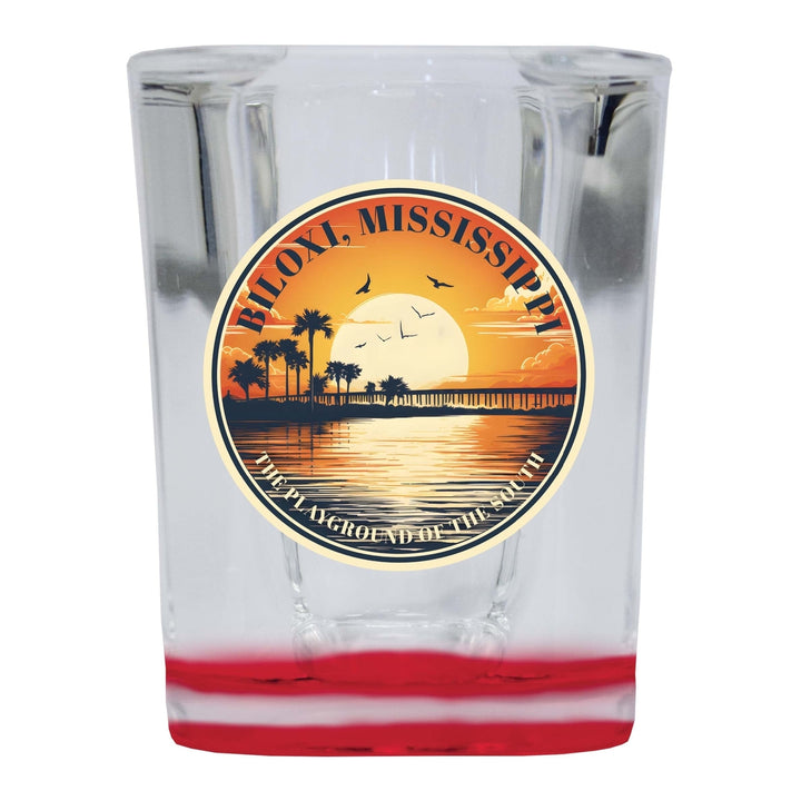 Biloxi Mississippi Design A Souvenir 2 Ounce Shot Glass Square Image 1