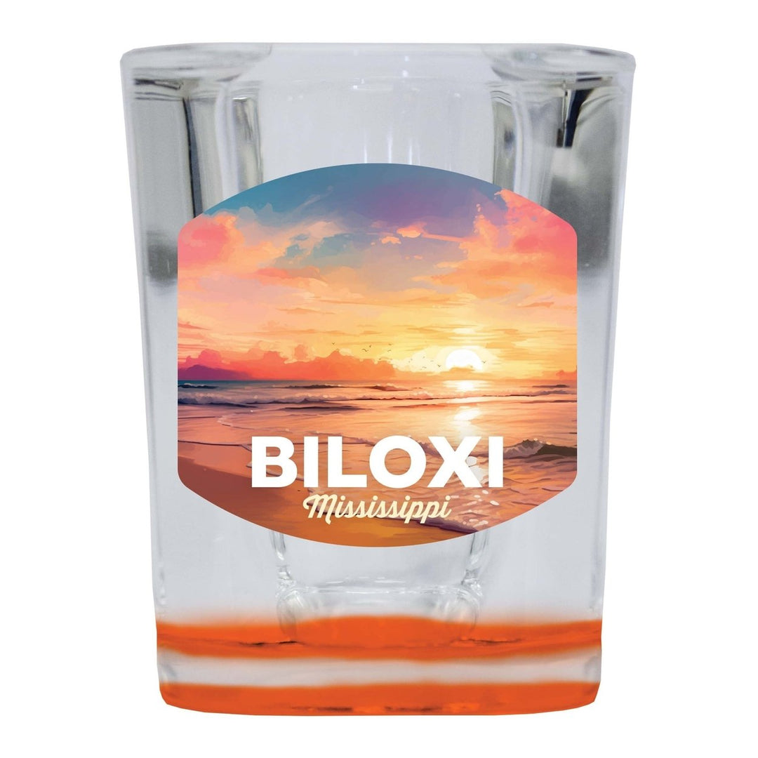 Biloxi Mississippi Design B Souvenir 2 Ounce Shot Glass Square Image 2