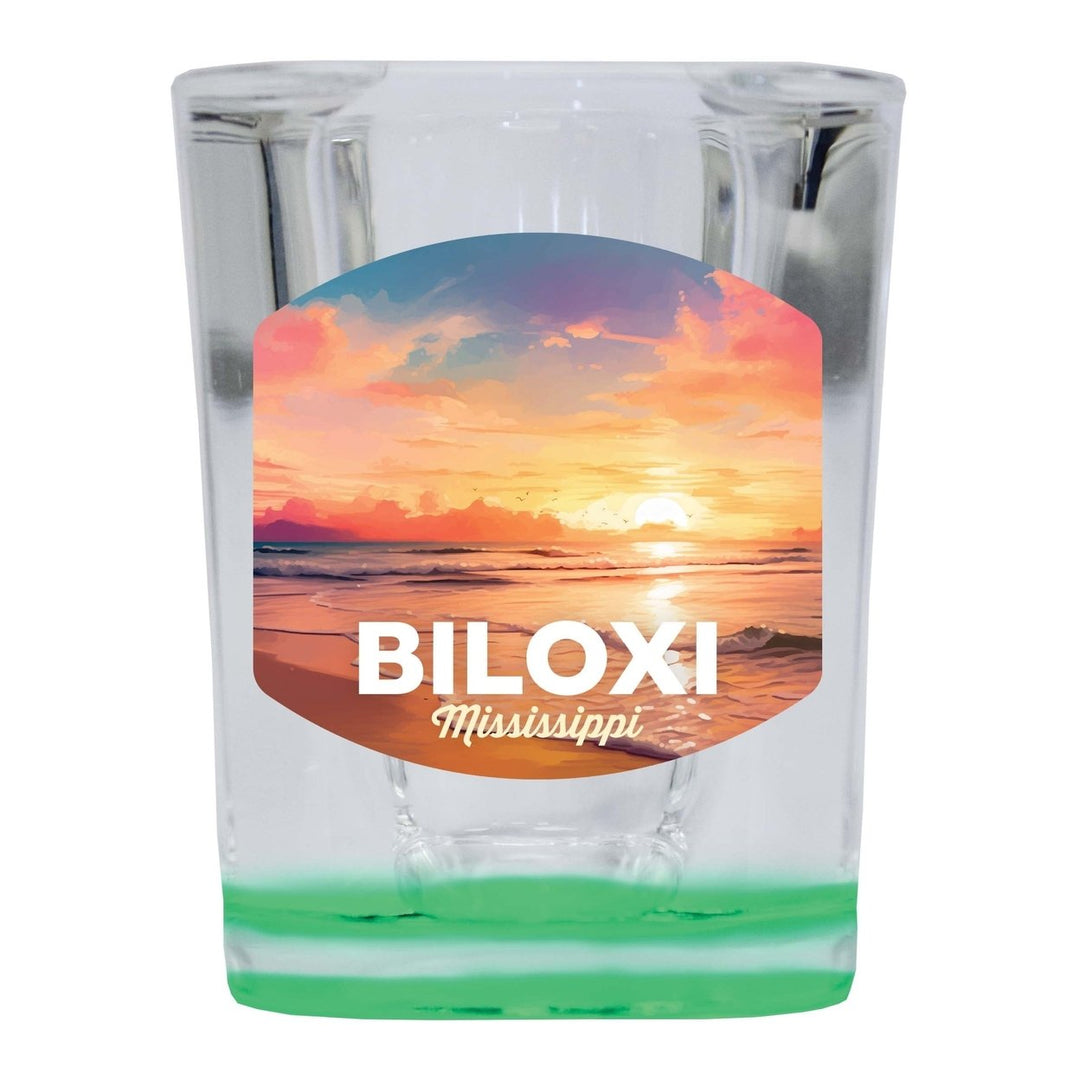 Biloxi Mississippi Design B Souvenir 2 Ounce Shot Glass Square Image 4