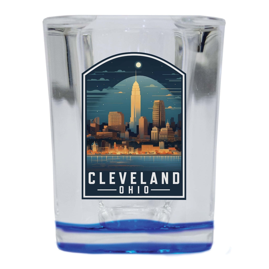 Cleveland Ohio Design A Souvenir 2 Ounce Shot Glass Square Image 1