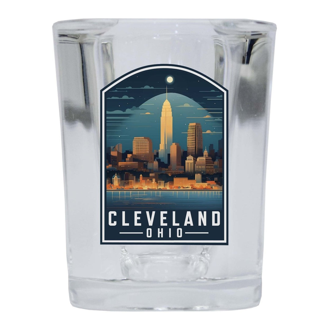 Cleveland Ohio Design A Souvenir 2 Ounce Shot Glass Square Image 2