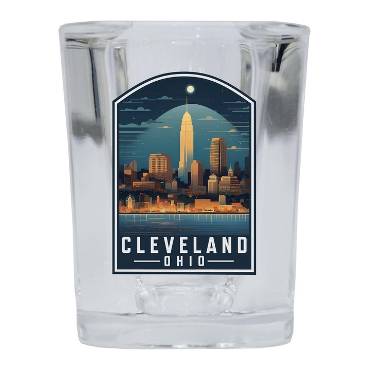 Cleveland Ohio Design A Souvenir 2 Ounce Shot Glass Square Image 2