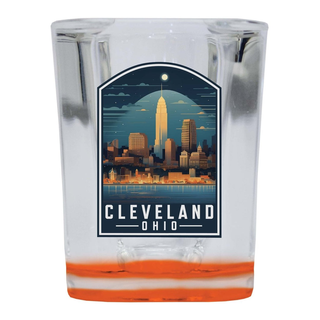 Cleveland Ohio Design A Souvenir 2 Ounce Shot Glass Square Image 4