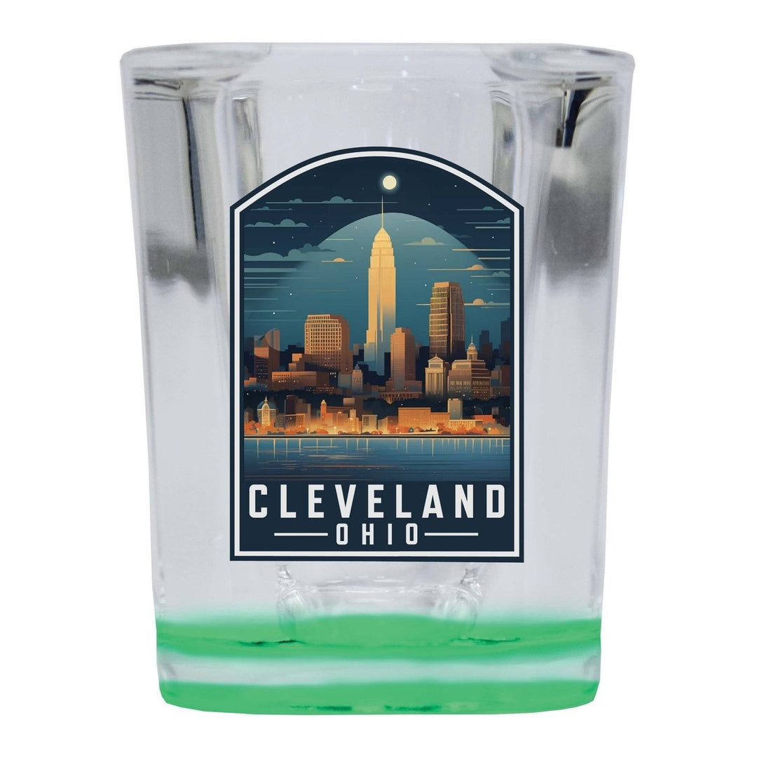 Cleveland Ohio Design A Souvenir 2 Ounce Shot Glass Square Image 4