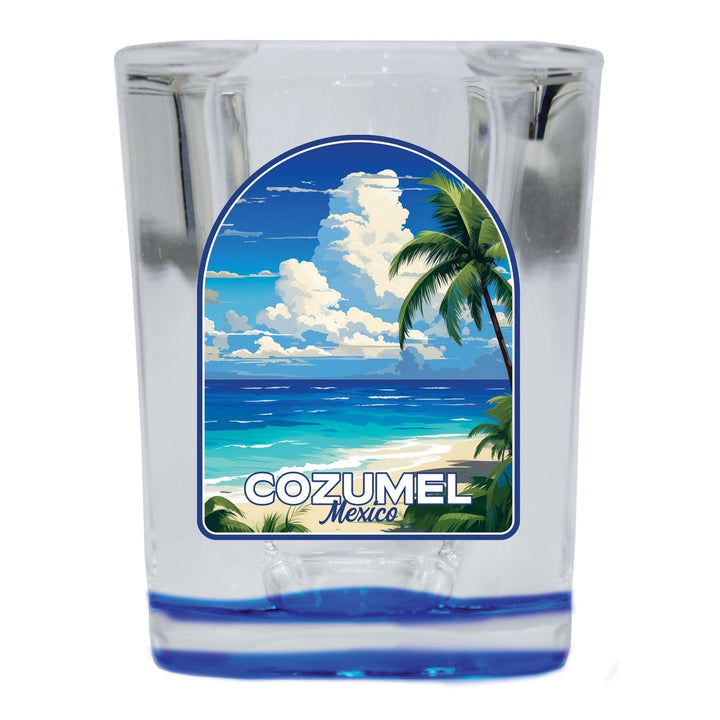 Cozumel Mexico Design C Souvenir 2 Ounce Shot Glass Square Image 1