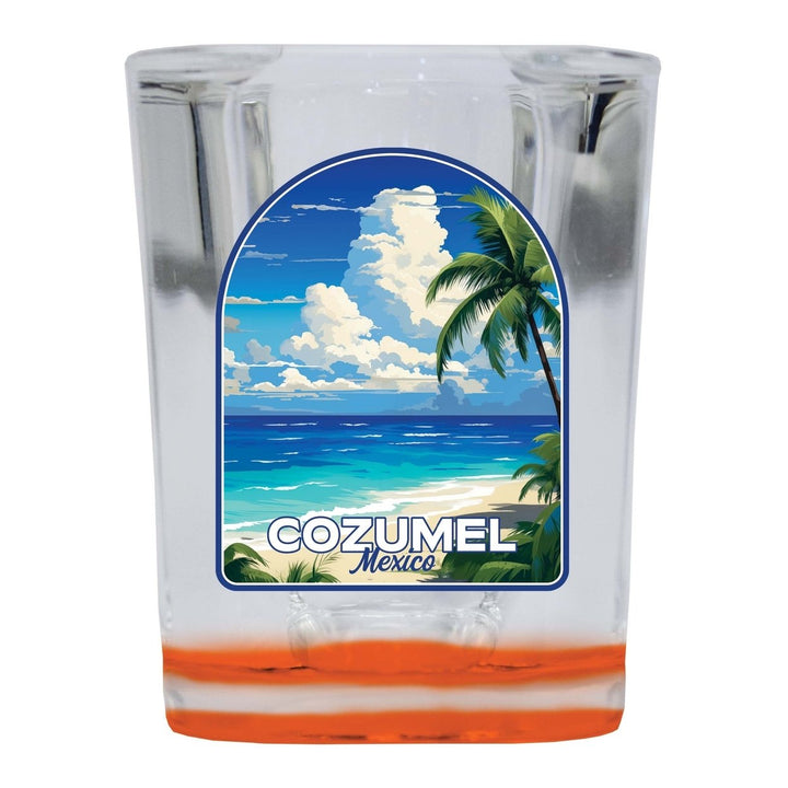 Cozumel Mexico Design C Souvenir 2 Ounce Shot Glass Square Image 2