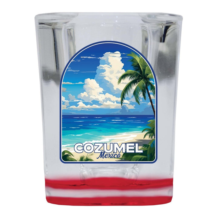 Cozumel Mexico Design C Souvenir 2 Ounce Shot Glass Square Image 4