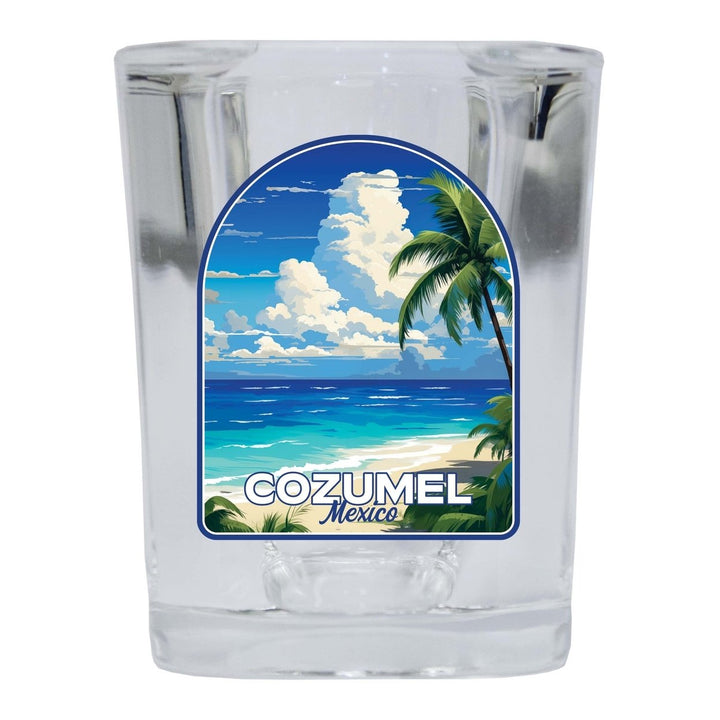 Cozumel Mexico Design C Souvenir 2 Ounce Shot Glass Square Image 4