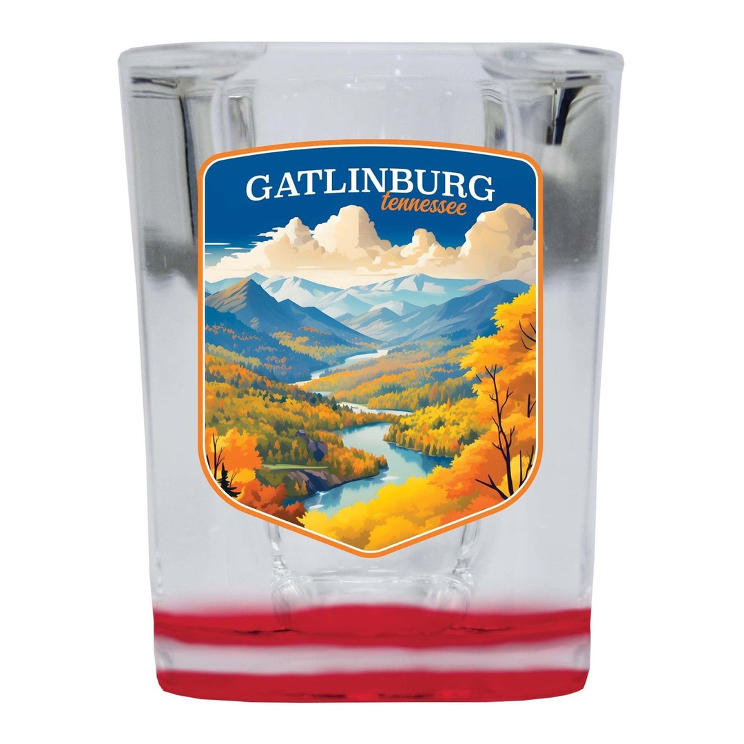 Gatlinburg Tennessee Design D Souvenir 2 Ounce Shot Glass Square Image 1