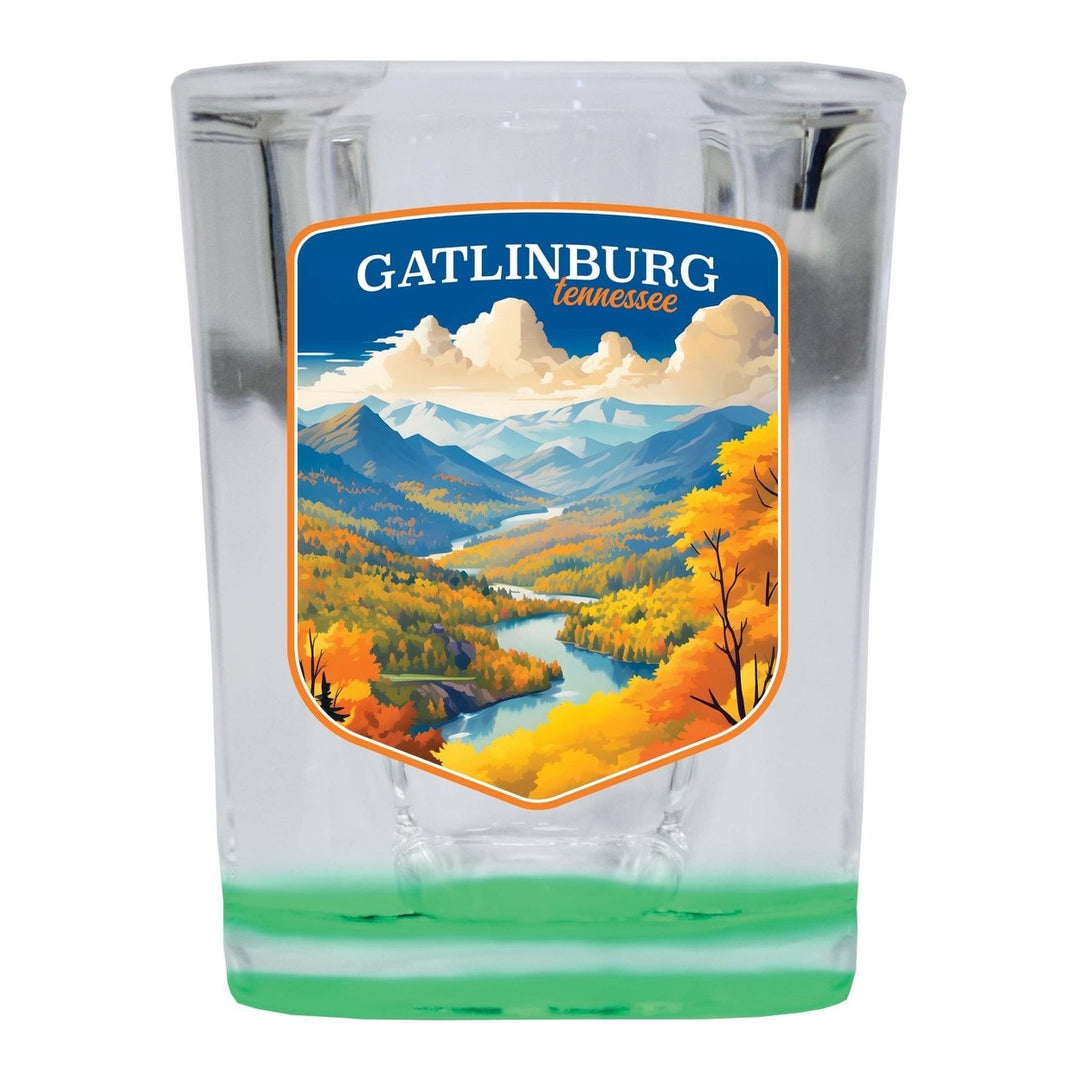 Gatlinburg Tennessee Design D Souvenir 2 Ounce Shot Glass Square Image 2