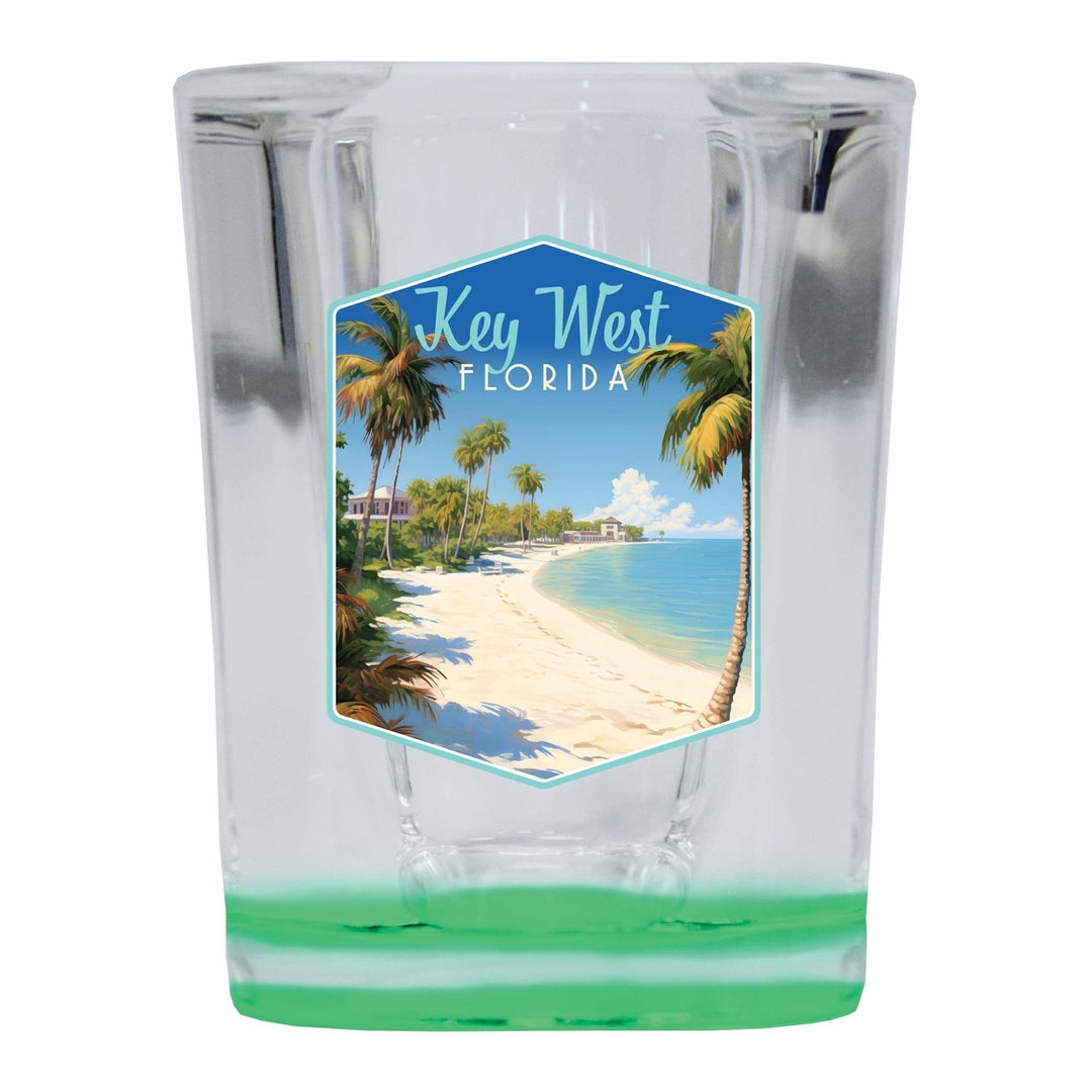 Key West Florida Design B Souvenir 2 Ounce Shot Glass Square Image 1