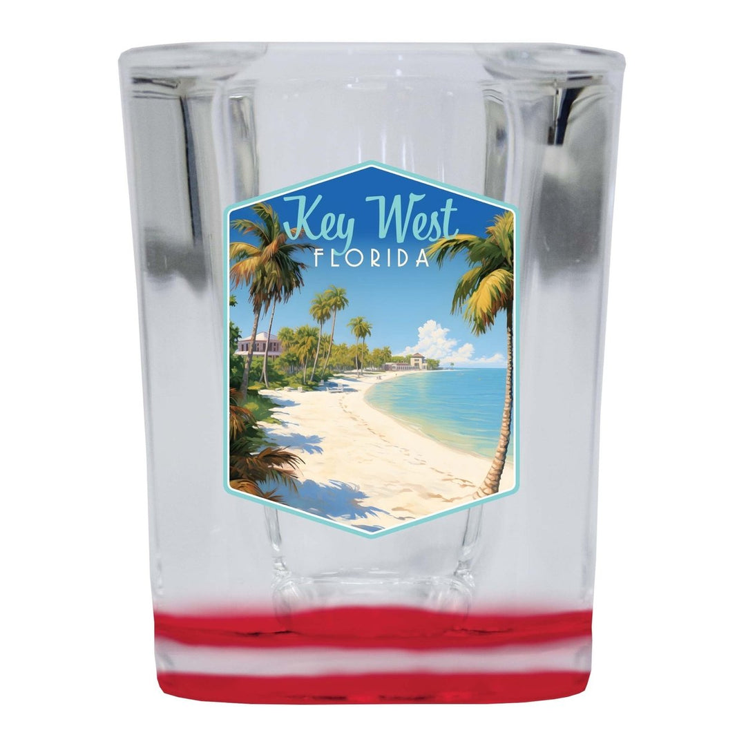 Key West Florida Design B Souvenir 2 Ounce Shot Glass Square Image 3