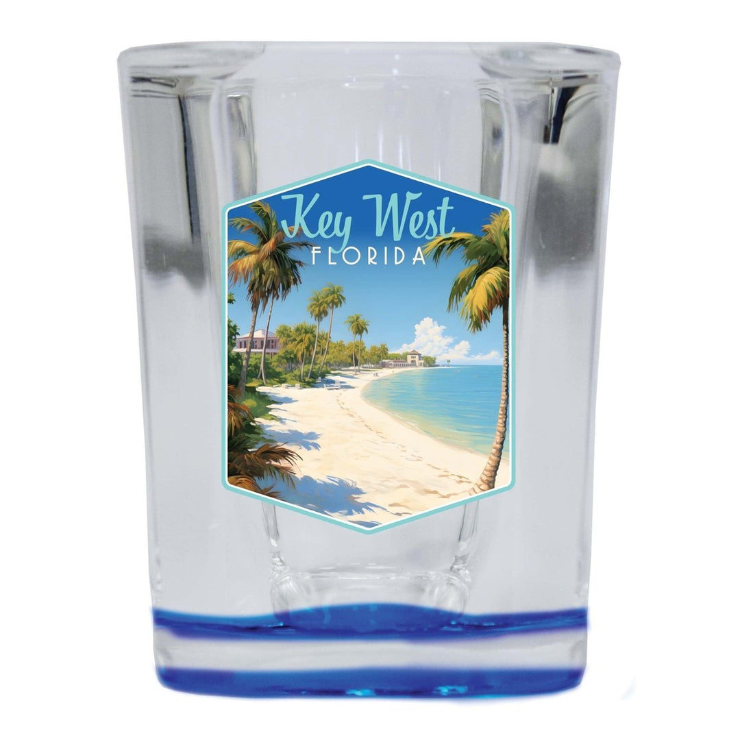 Key West Florida Design B Souvenir 2 Ounce Shot Glass Square Image 4