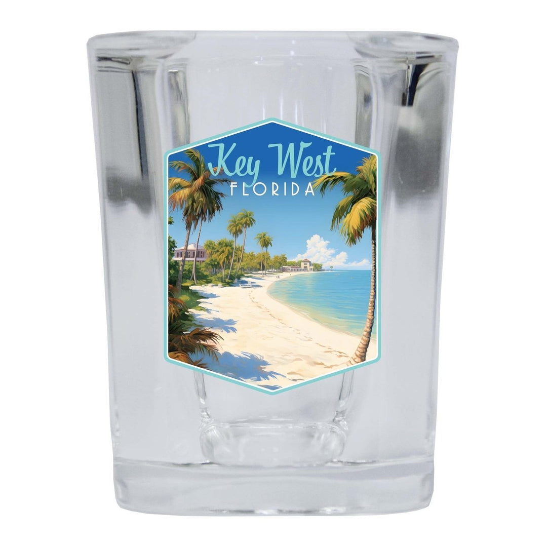 Key West Florida Design B Souvenir 2 Ounce Shot Glass Square Image 1