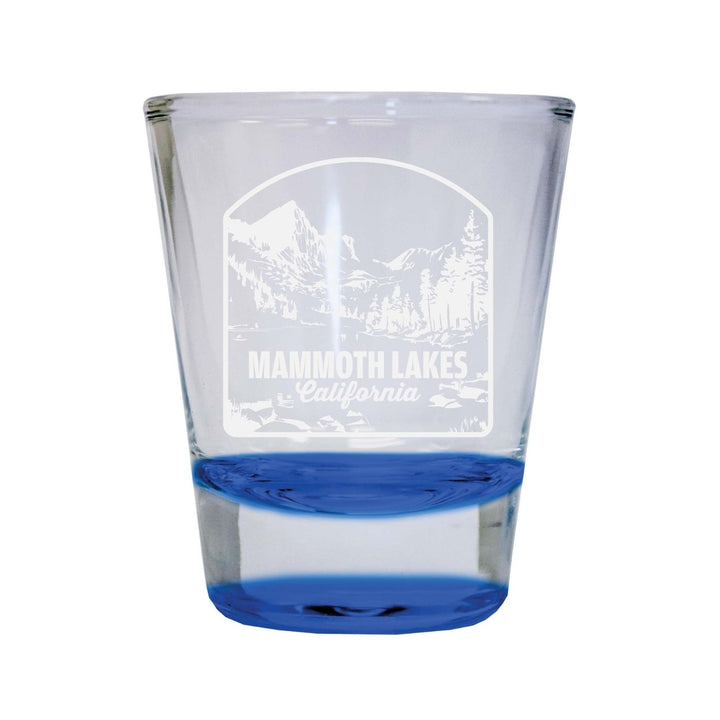 Mammoth Lakes California Souvenir 2 Ounce Engraved Shot Glass Round Image 1