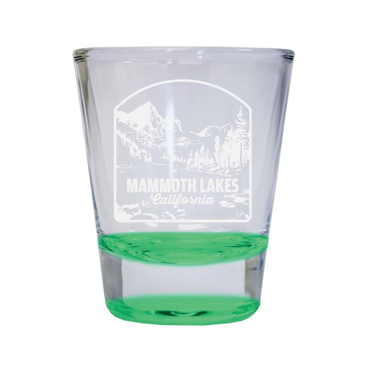 Mammoth Lakes California Souvenir 2 Ounce Engraved Shot Glass Round Image 4