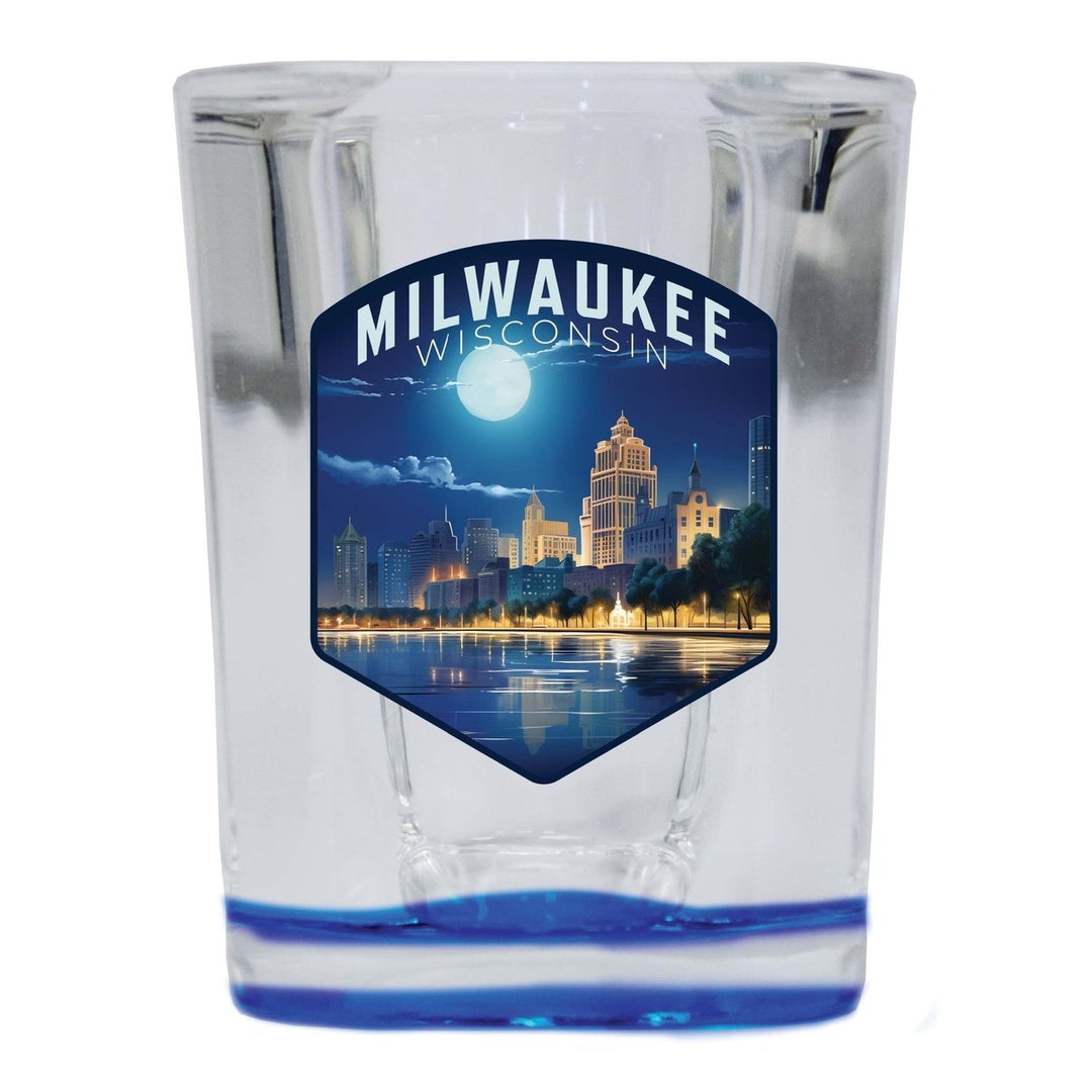 Milwaukee Wisconsin Design B Souvenir 2 Ounce Shot Glass Square Image 4