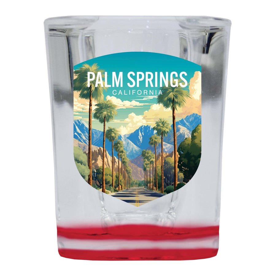 Palm Springs California Design A Souvenir 2 Ounce Shot Glass Square Image 1