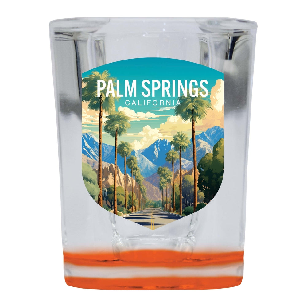 Palm Springs California Design A Souvenir 2 Ounce Shot Glass Square Image 2