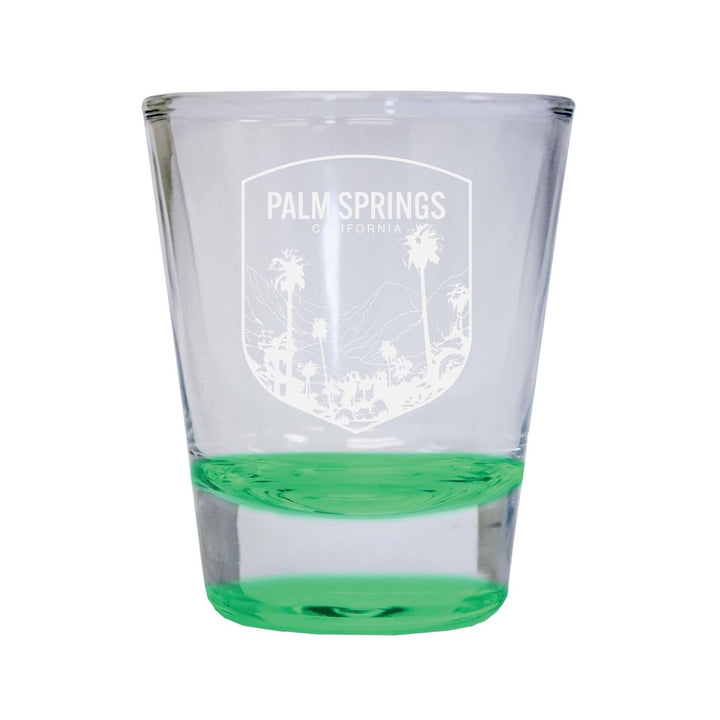 Palm Springs California Souvenir 2 Ounce Engraved Shot Glass Round Image 4