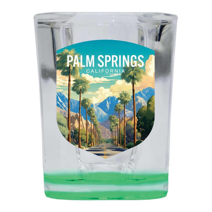 Palm Springs California Design A Souvenir 2 Ounce Shot Glass Square Image 3