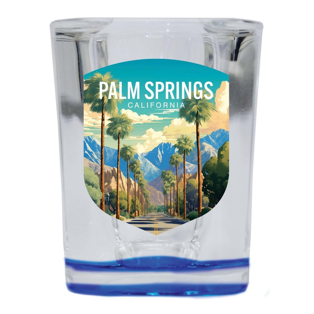 Palm Springs California Design A Souvenir 2 Ounce Shot Glass Square Image 4