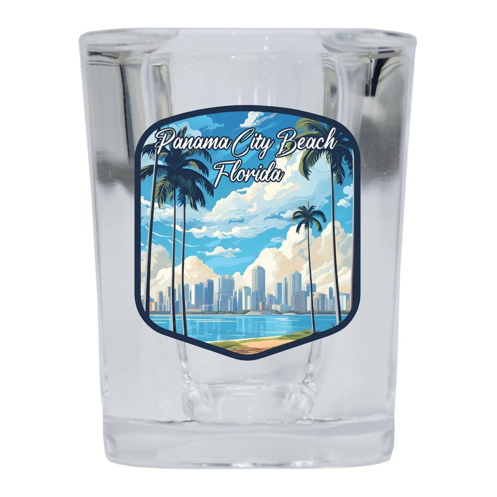 Panama City Beach Florida Design B Souvenir 2 Ounce Shot Glass Square Image 2