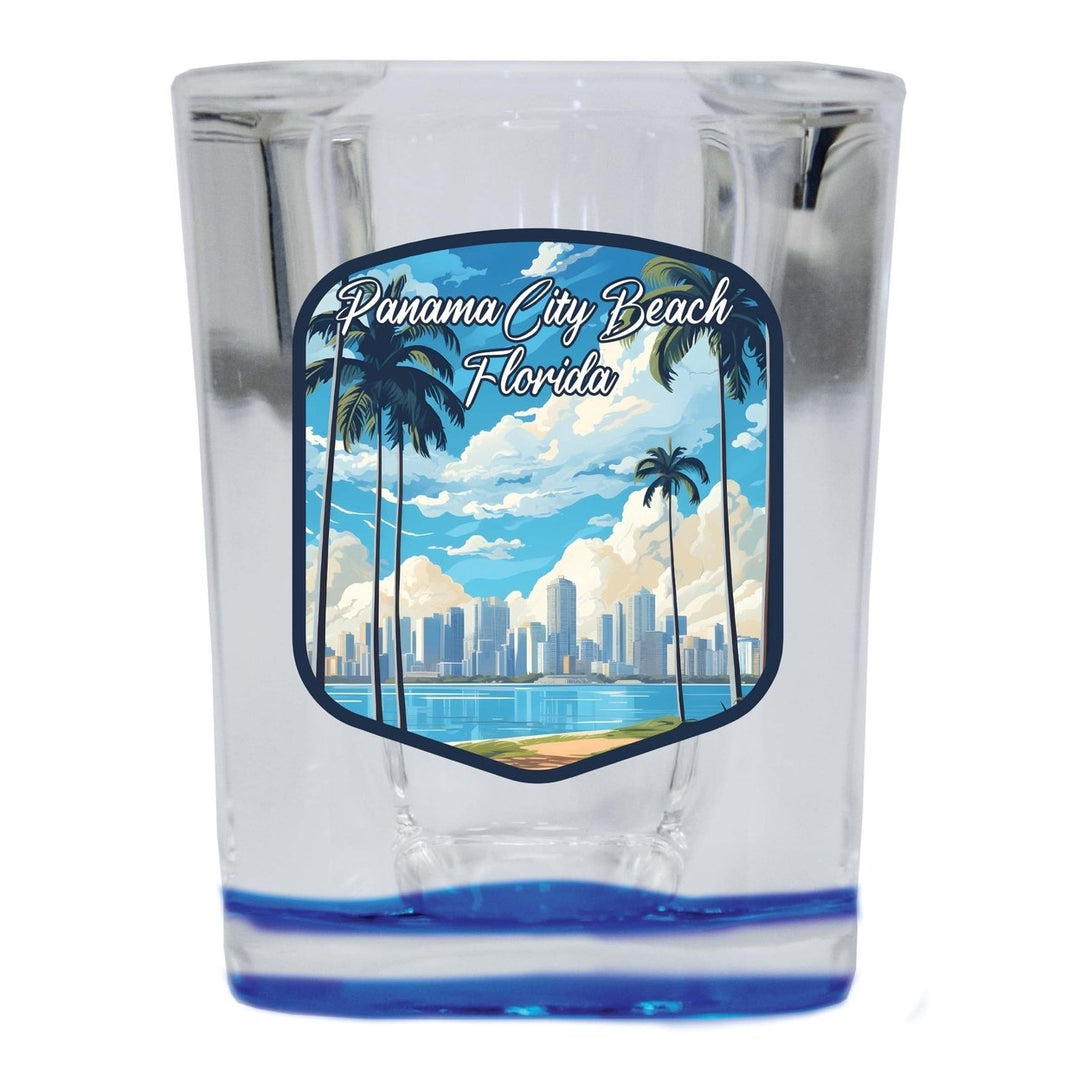 Panama City Beach Florida Design B Souvenir 2 Ounce Shot Glass Square Image 3