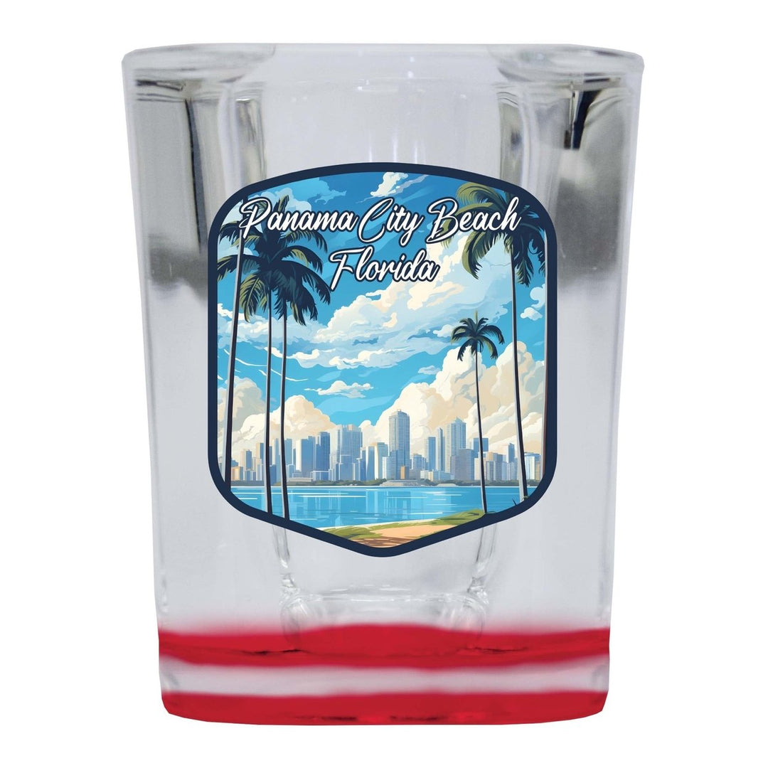 Panama City Beach Florida Design B Souvenir 2 Ounce Shot Glass Square Image 4