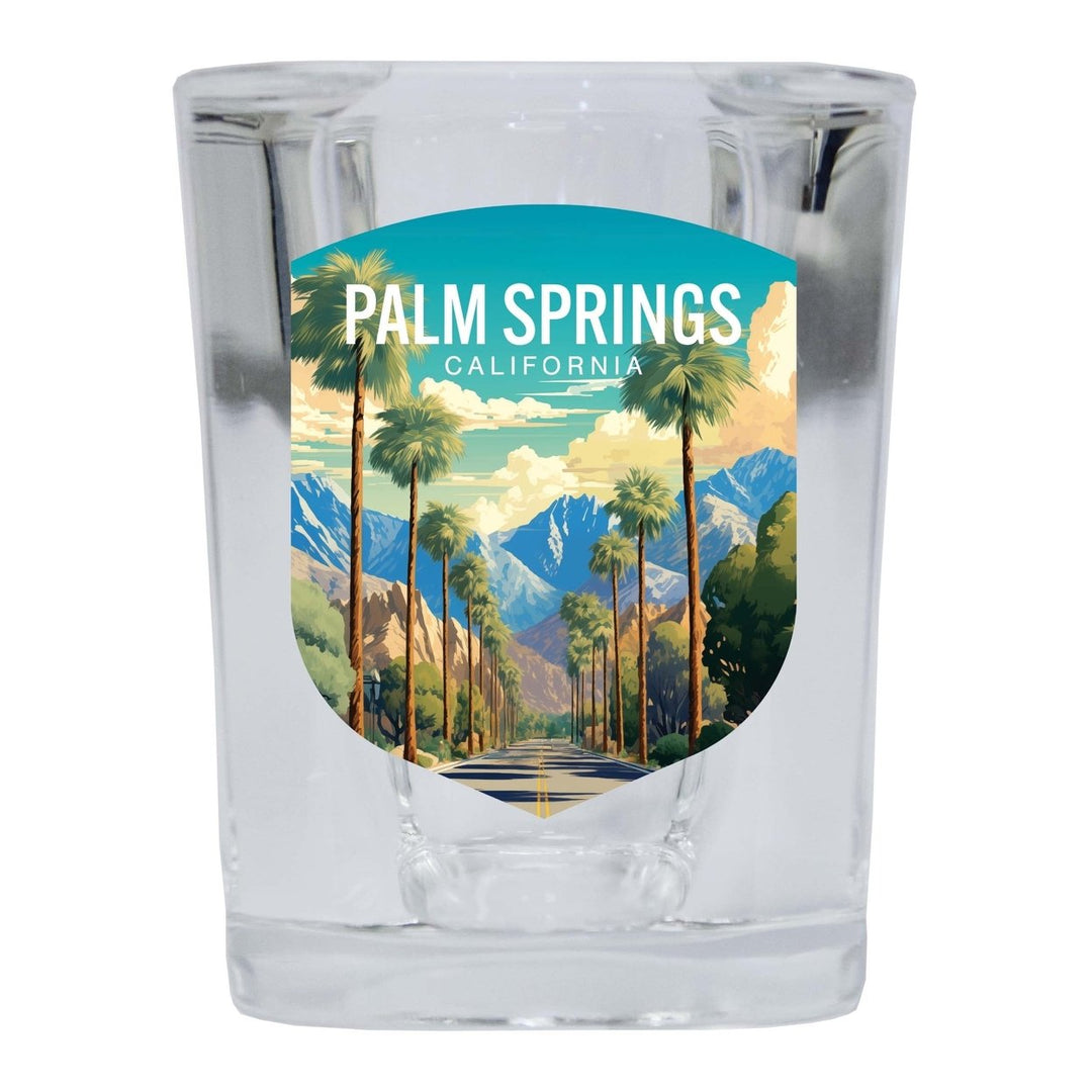 Palm Springs California Design A Souvenir 2 Ounce Shot Glass Square Image 4