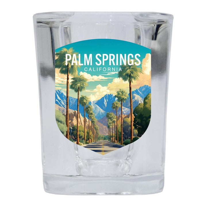 Palm Springs California Design A Souvenir 2 Ounce Shot Glass Square Image 1