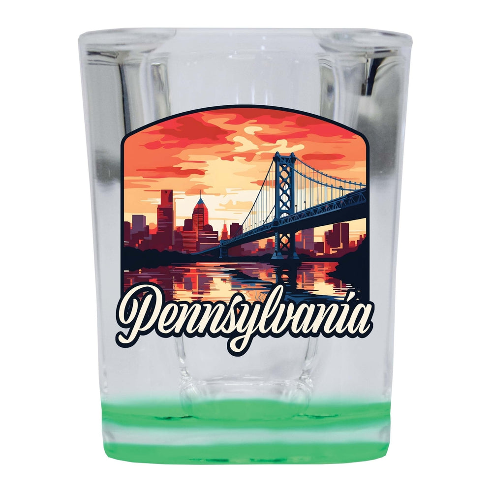 Pennsylvania Design A Souvenir 2 Ounce Shot Glass Square Image 2