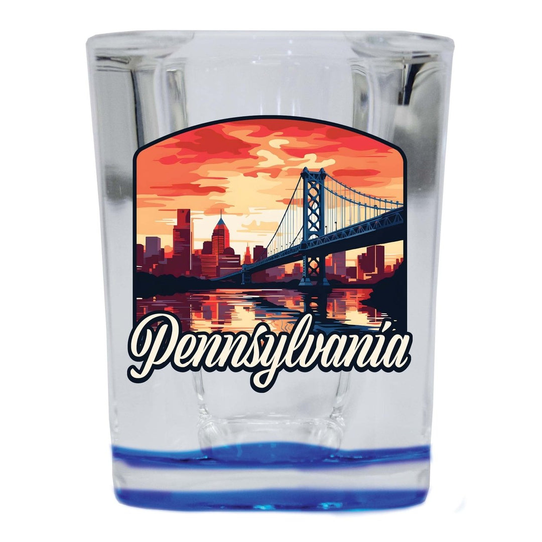 Pennsylvania Design A Souvenir 2 Ounce Shot Glass Square Image 4