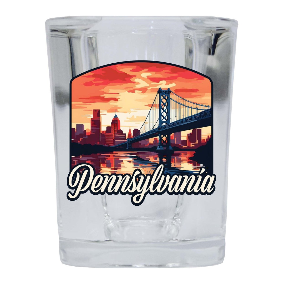 Pennsylvania Design A Souvenir 2 Ounce Shot Glass Square Image 4