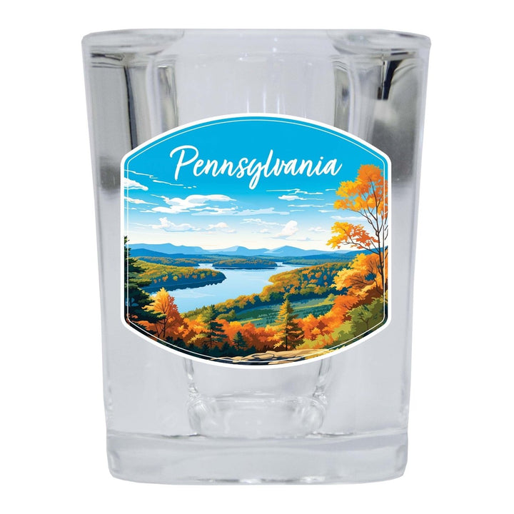 Pennsylvania Design C Souvenir 2 Ounce Shot Glass Square Image 2