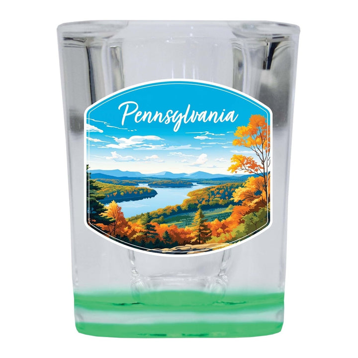 Pennsylvania Design C Souvenir 2 Ounce Shot Glass Square Image 1