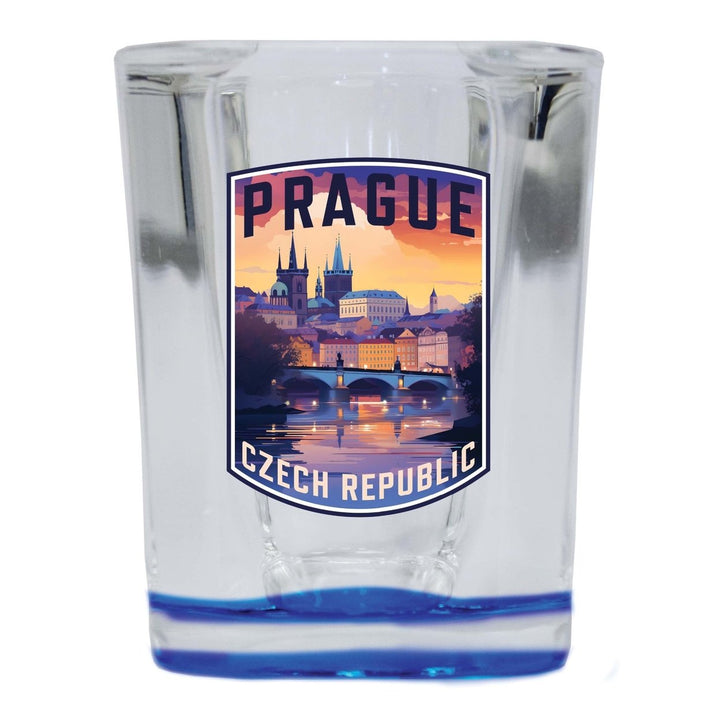 Prague Czech Republic Design B Souvenir 2 Ounce Shot Glass Square Image 3