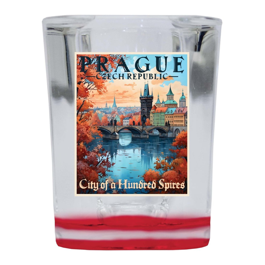 Prague Czech Republic Design A Souvenir 2 Ounce Shot Glass Square Image 1