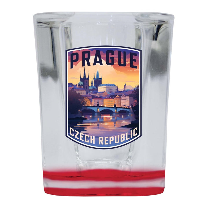 Prague Czech Republic Design B Souvenir 2 Ounce Shot Glass Square Image 4