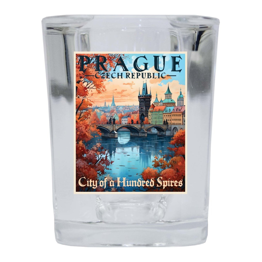 Prague Czech Republic Design A Souvenir 2 Ounce Shot Glass Square Image 3