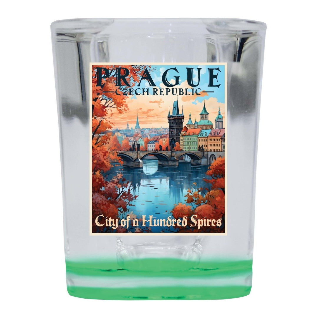 Prague Czech Republic Design A Souvenir 2 Ounce Shot Glass Square Image 4