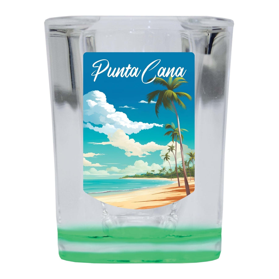 Punta Cana Dominican Republic Design D Souvenir 2 Ounce Shot Glass Square Image 1