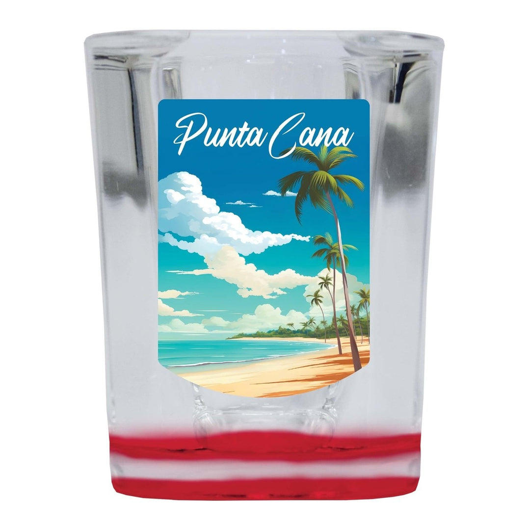 Punta Cana Dominican Republic Design D Souvenir 2 Ounce Shot Glass Square Image 1